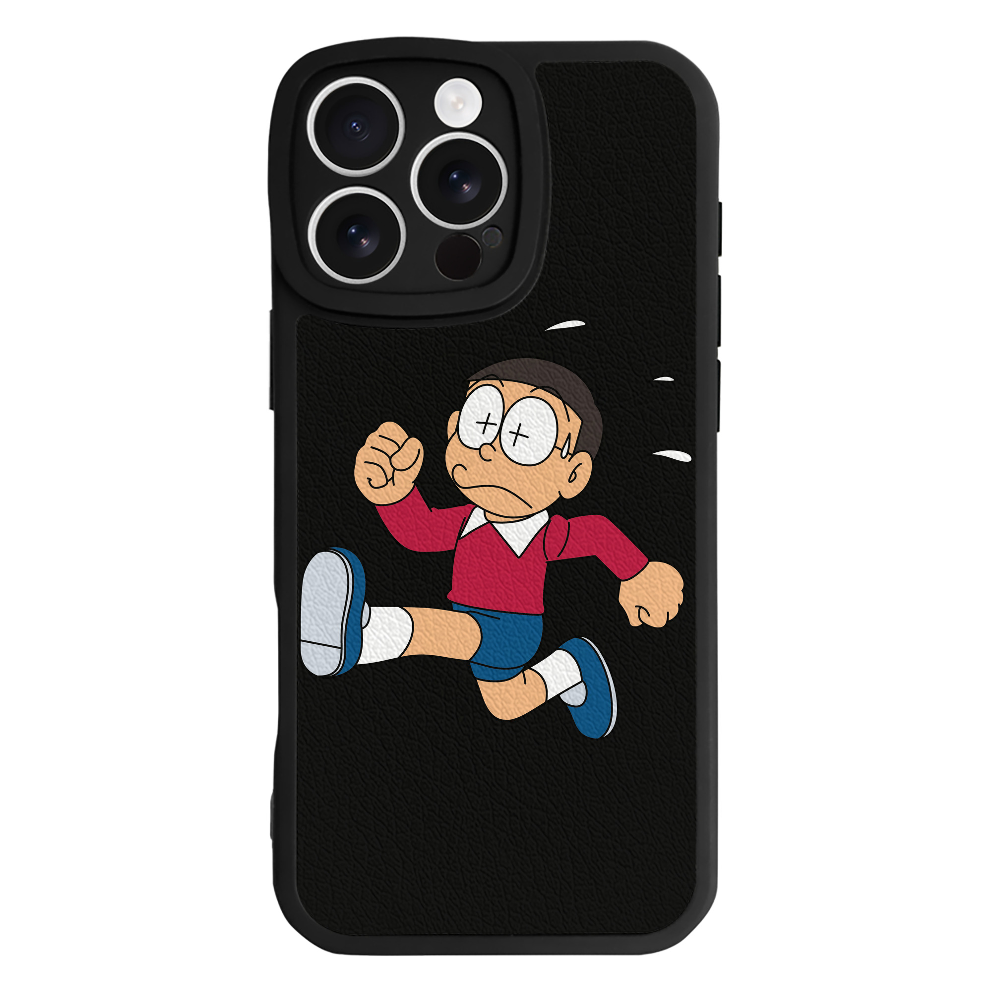 （画像用） ドラえもん 野比 のび太 Doraemon Nobita Nobi 【iPhone 16シリーズ対応】シリコンスマホケース（レザー調） 材質：シリコン